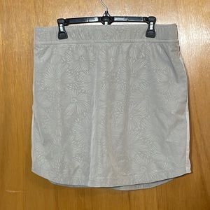 Eddie Bauer Womens Large Gray Skort Elastic Waist Mesh Sides Pockets
